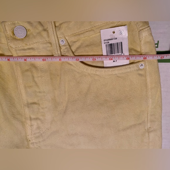 Grlfrnd NWT Mica Crop Color Block Straight Leg Denim Jeans Pink Crush 27 New - Picture 13 of 15